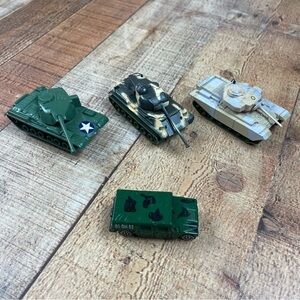 Vintage Centurion Plastic Army Military Toy Tanks Car Set Bundle Navy